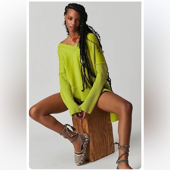 NEW Free People Orion A line tunic sweater - Picture 9 of 13